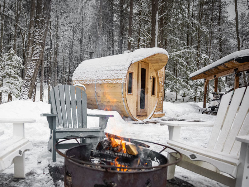 modern outdoor sauna