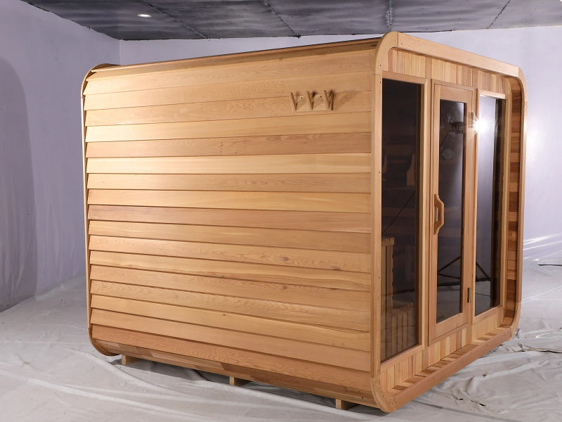 2022 Black Friday Outdoor Square Wood Sauna Room