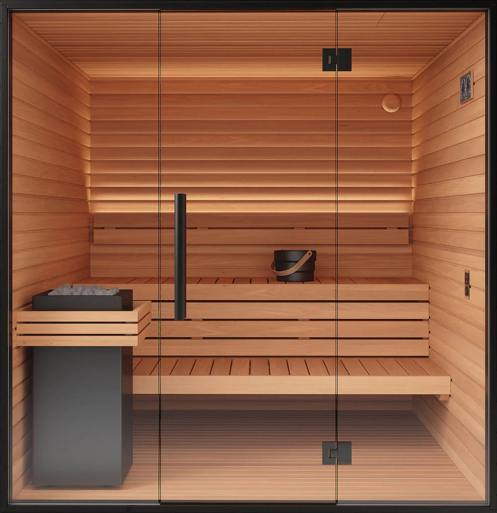 SAUNASNET® Outdoor Mira Cabin Sauna Kit Black 03