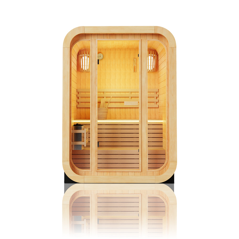 SAUNASNET® Scandinavian 1 Person Outdoor Sauna Barrel 15