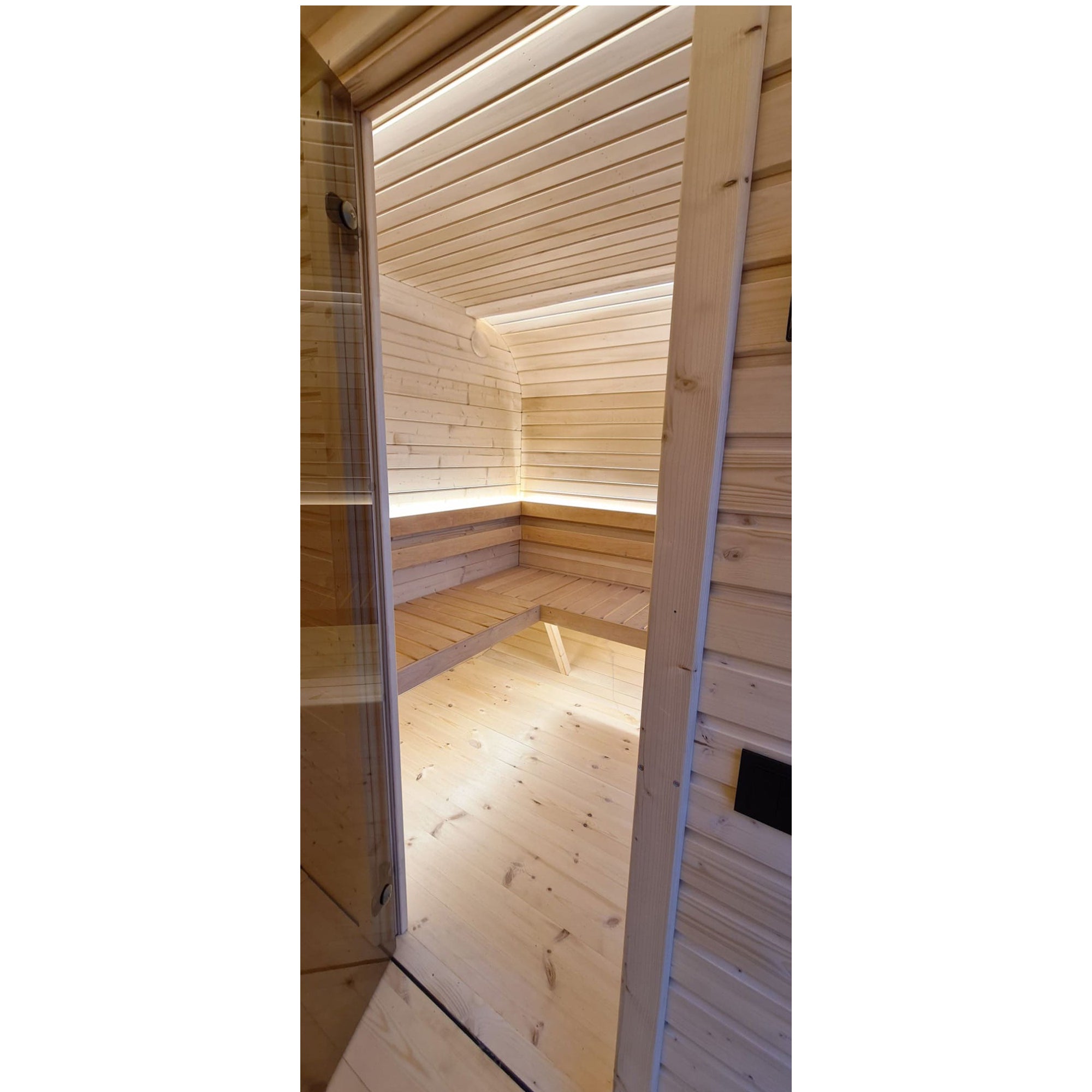 SAUNASNET® Outdoor Sauna With Changing Room Round 05