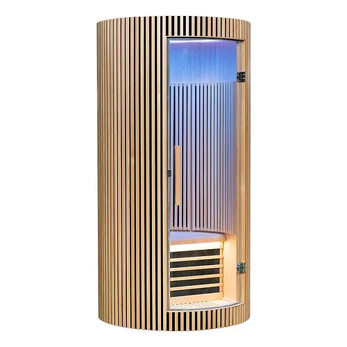 SAUNASNET® Hemlock Round Indoor Sauna Room Far Infrared 08