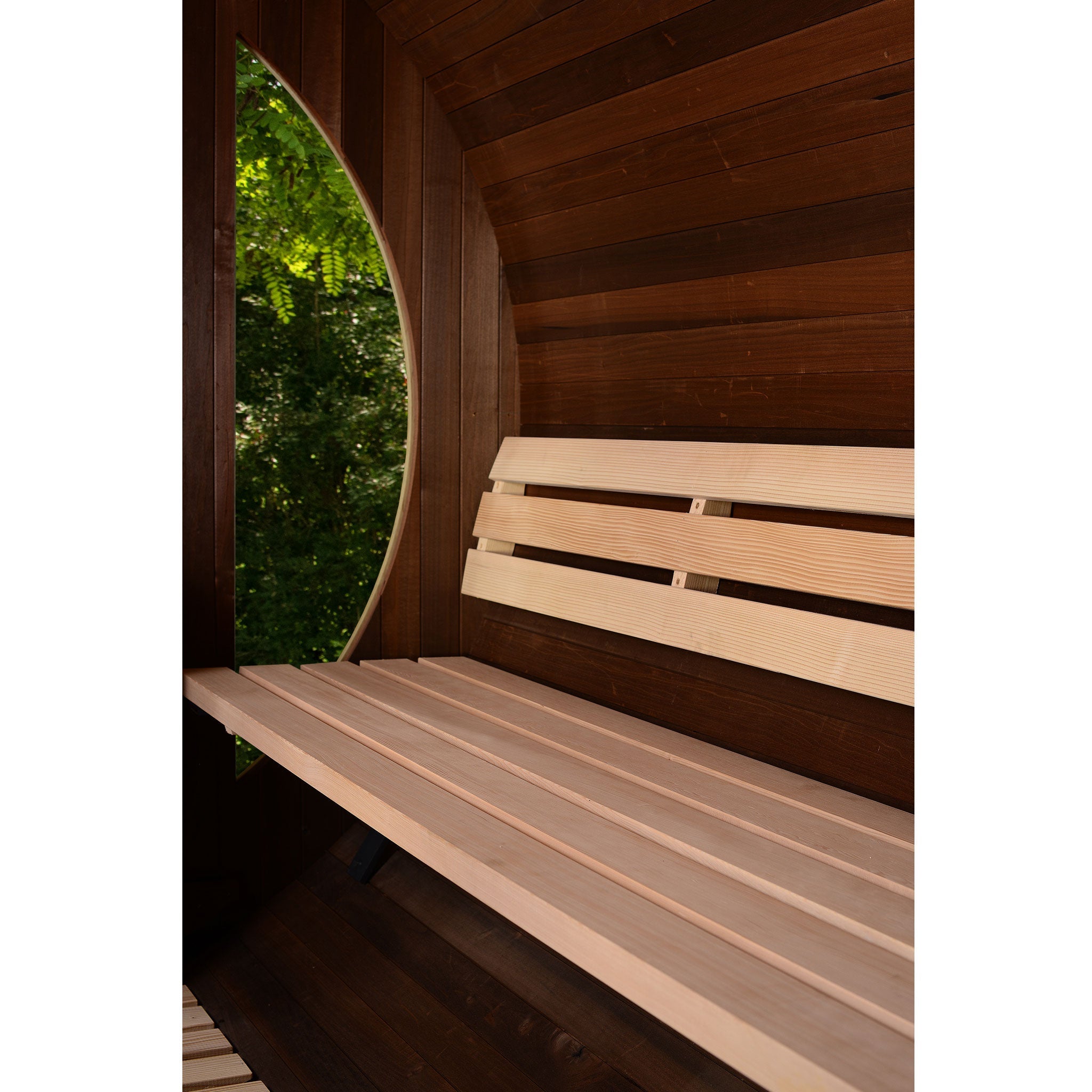 SAUNASNET® Luxury Outdoor Hemlock Red Cedar Sauna Barrel 03