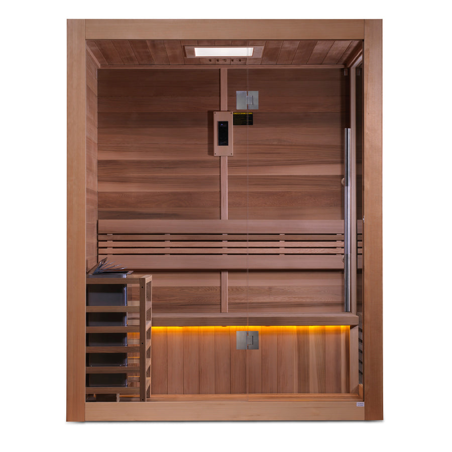 SAUNASNET® Indoor Modern Solid Wood Steam Sauna Glass 15