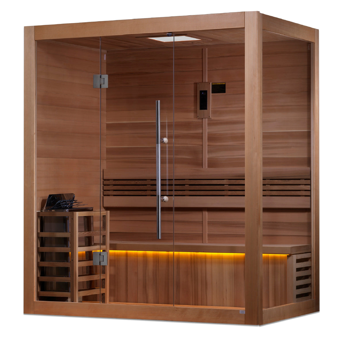 SAUNASNET® Indoor Modern Solid Wood Steam Sauna Glass 15