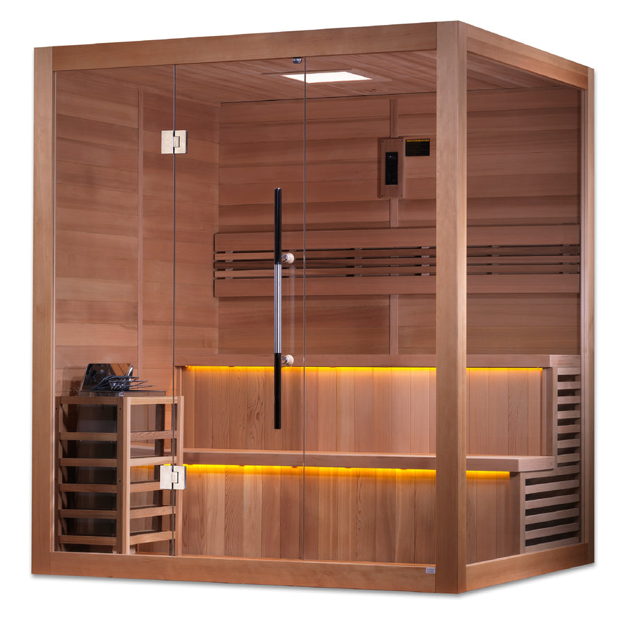 SAUNASNET® 4-6person Indoor Traditional Steam Sauna Glass 16