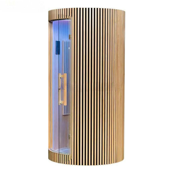 SAUNASNET® Hemlock Round Indoor Sauna Room Far Infrared 08