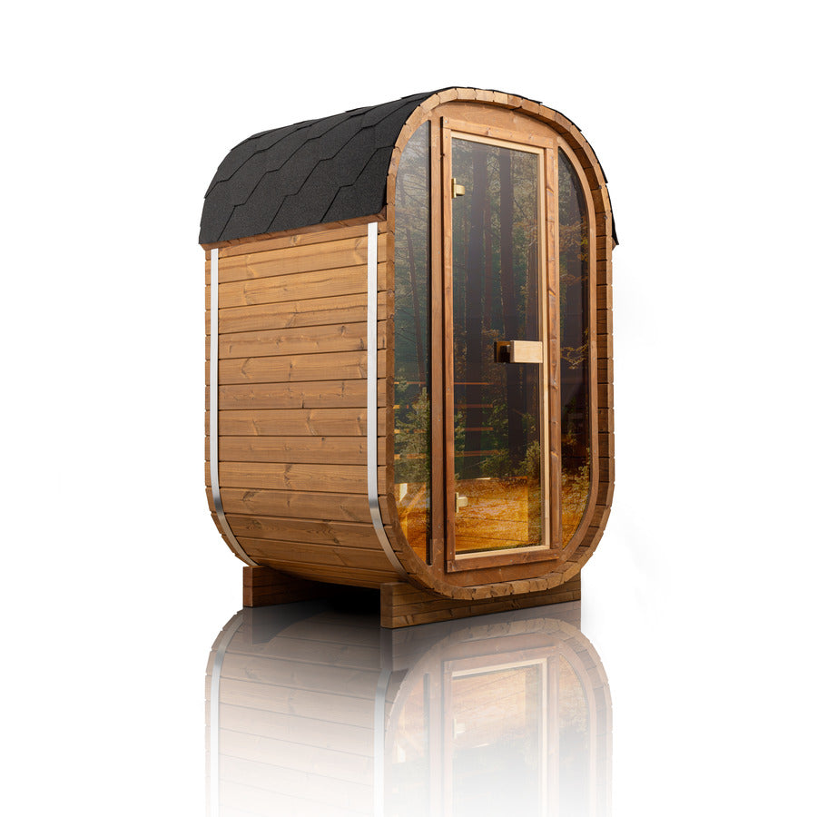 SAUNASNET® Scandinavian 1 Person Outdoor Sauna Barrel 15