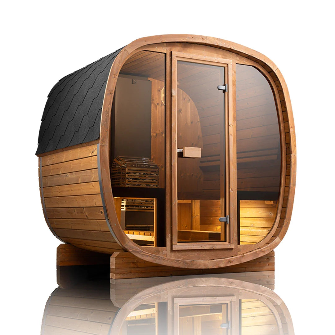 SAUNASNET® Scandinavian Outdoor Cube Sauna Barrel 17