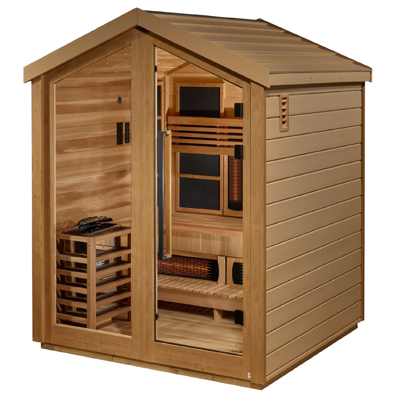 SAUNASNET® Outdoor Full Spectrum Traditional Steam Hybrid Sauna 06