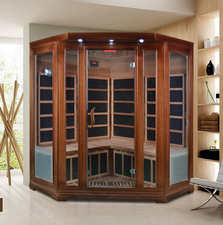 SAUNASNET® Low EMF Indoor Wood Sauna With Carbon Panel Far Infrared 16