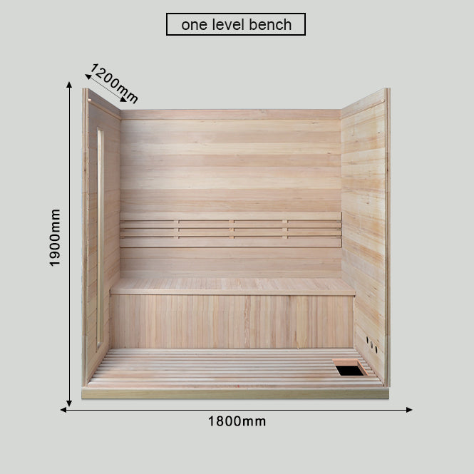 SAUNASNET® Finland Traditional Indoor Wooden Sauna Glass 07