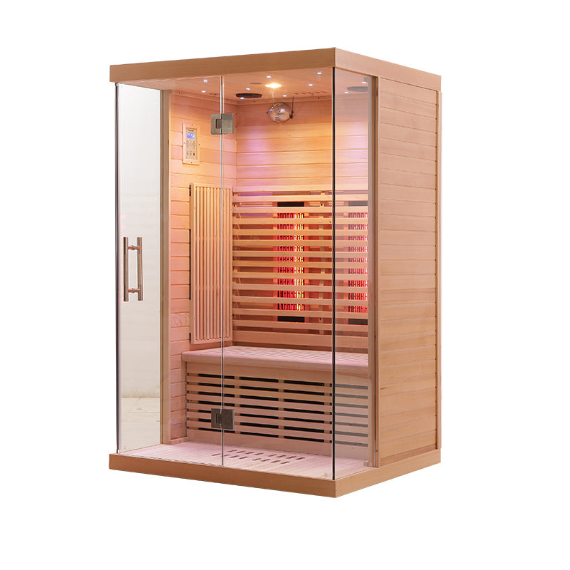 SAUNASNET® Indoor Low EMF Sauna with Front Glass Far Infrared 05