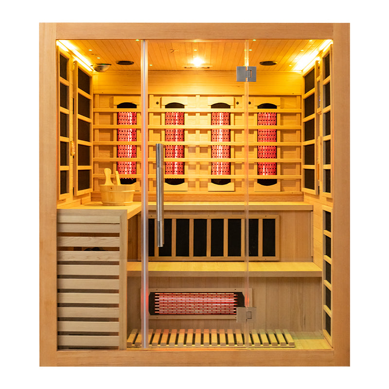 SAUNASNET® Traditional Steam And Far Infrared Indoor Sauna Room Dual System 02