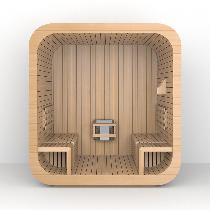 SAUNASNET® Outdoor Wood Sauna Room Square 05