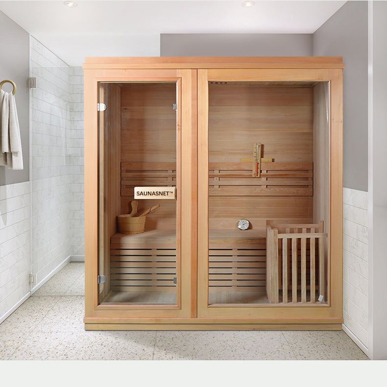 SAUNASNET® Finland Traditional Indoor Wooden Sauna Glass 07