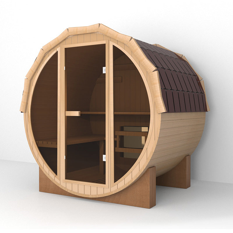 SAUNASNET® Outdoor Fashion Sauna（3-4 Person）Barrel 07