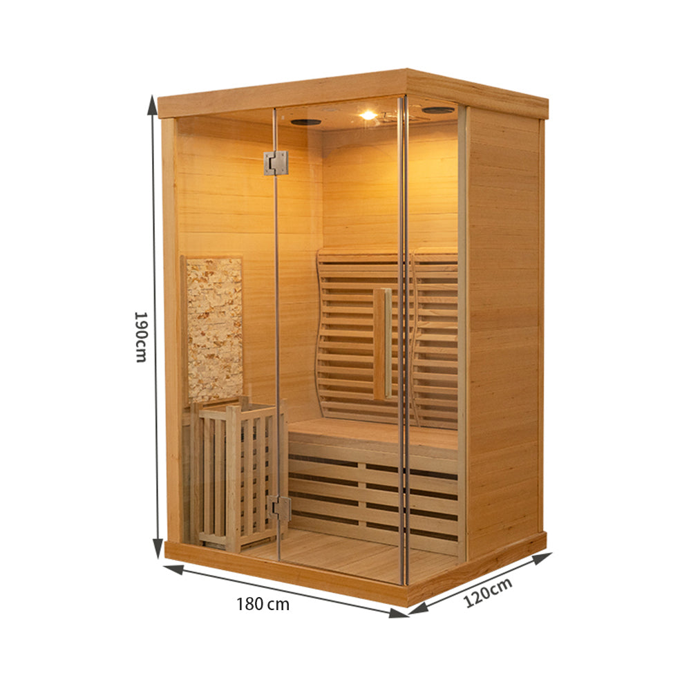 SAUNASNET® Commercial Finnish Bath Home Sauna Indoor Steam Room Glass 03