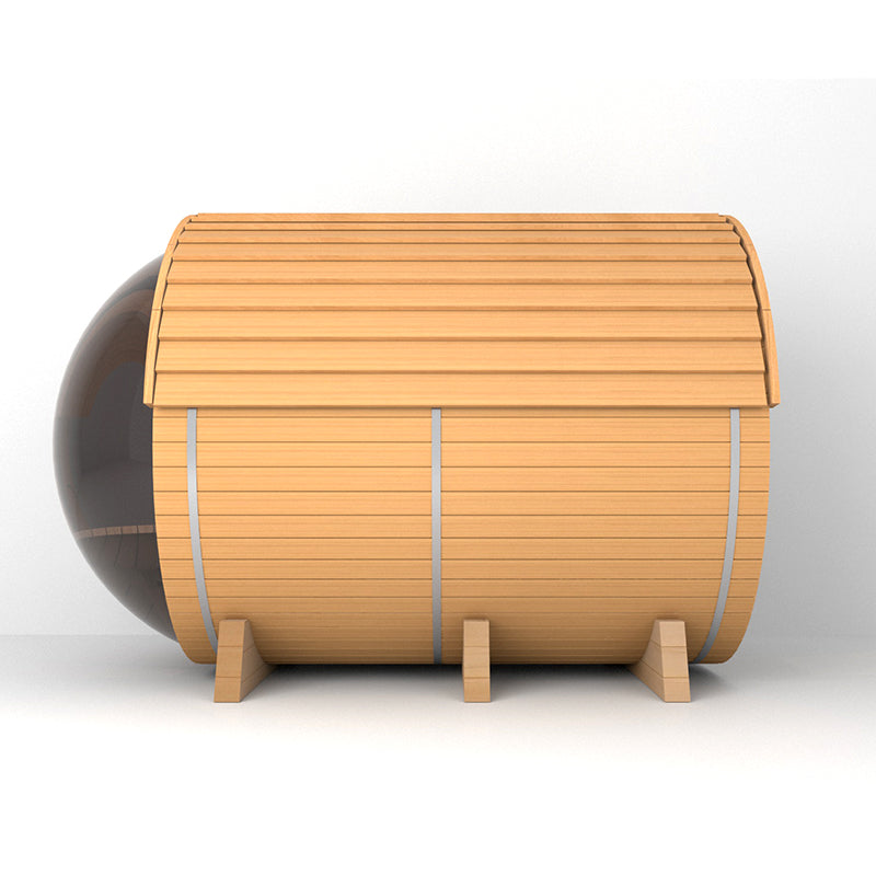 SAUNASNET® Outdoor Sauna With Panoramic View Window  Barrel 05