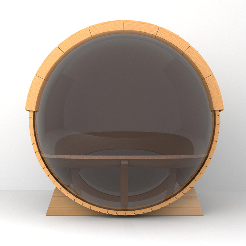 SAUNASNET® Outdoor Sauna With Panoramic View Window  Barrel 05