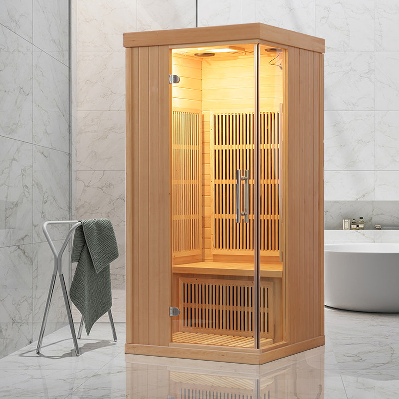 SAUNASNET® Indoor Carbon Heaters Glass Door Sauna Room Far Infrared 09