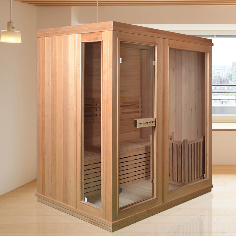 SAUNASNET® Finland Traditional Indoor Wooden Sauna Glass 07