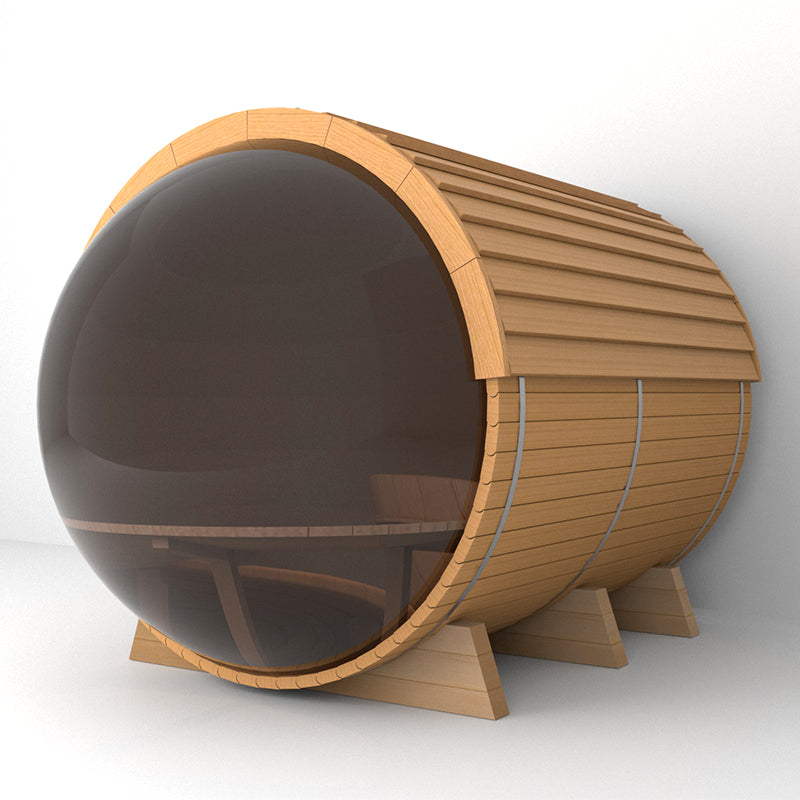 SAUNASNET® Outdoor Sauna With Panoramic View Window  Barrel 05