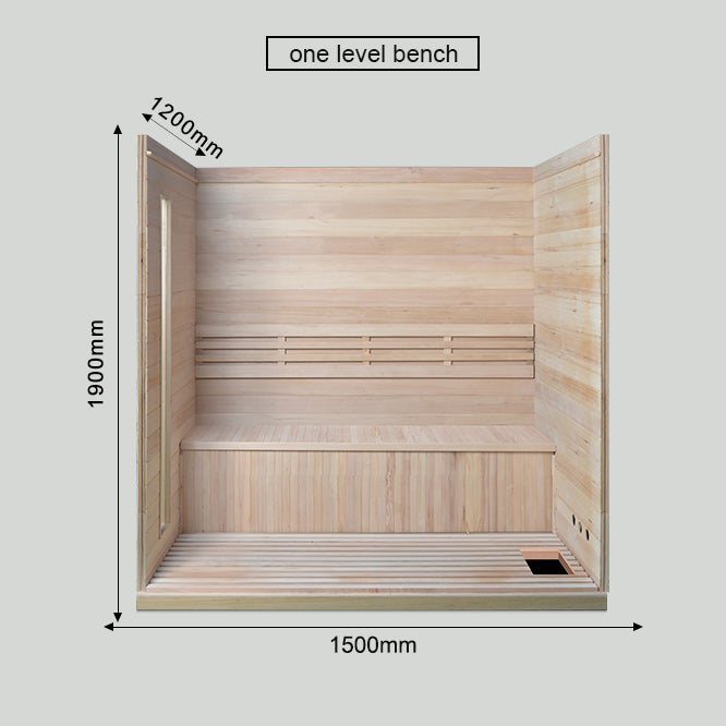 SAUNASNET® Finland Traditional Indoor Wooden Sauna Glass 07