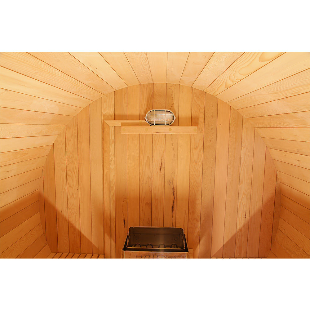 SAUNASNET® Canadian Wood Outdoor Sauna Room Barrel 02