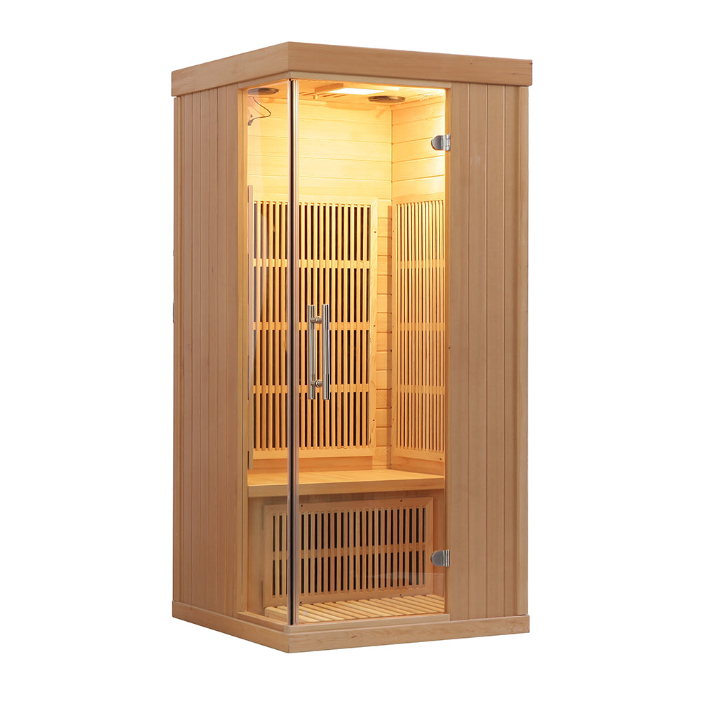 SAUNASNET® Indoor Carbon Heaters Glass Door Sauna Room Far Infrared 09