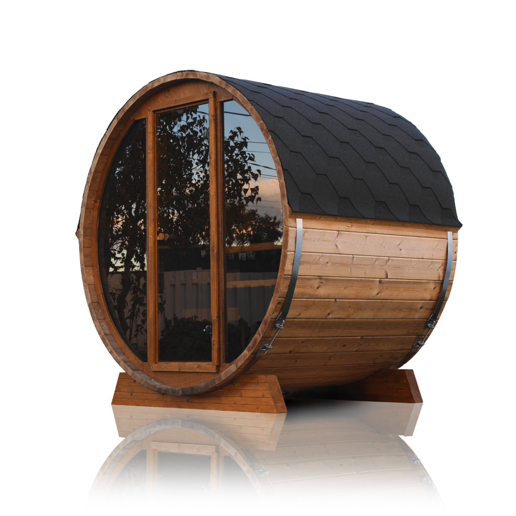 SAUNASNET® Outdoor Fashion Sauna（3-4 Person）Barrel 07