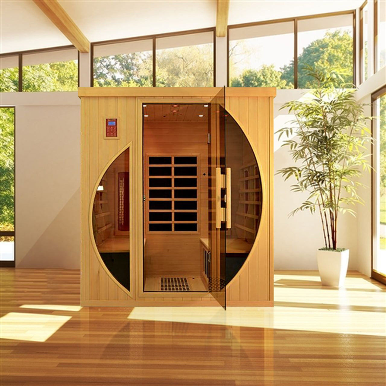 SAUNASNET® Luxury Indoor Solid Wood Sauna Far Infrared 12